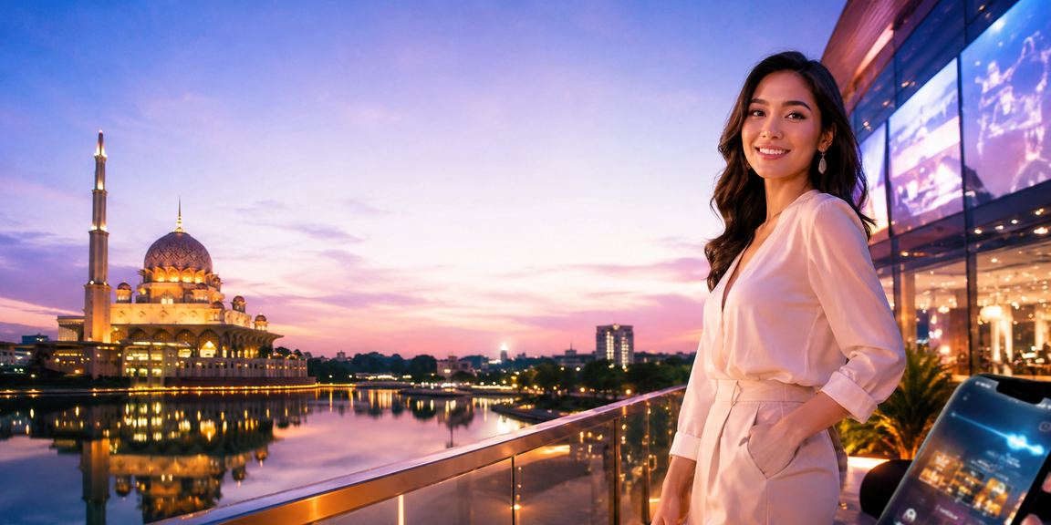 Skrin deposit mudah alih di Putrajaya menunjukkan antara muka pembayaran dalam talian
